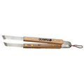 Wood Handle Barbecue Tongs